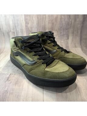 Vans Zahba Mid Beatrice Domond Mid Men's Sz 9.5 Olive Green Suede VR3 Cush Skate